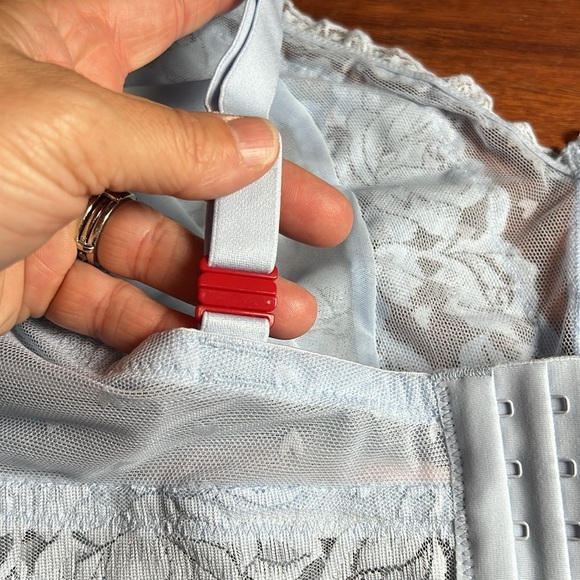 Victoria’s Secret baby blue Heart Bloom Lace Curvy Bralette size Curvy XL bra - Picture 10 of 10